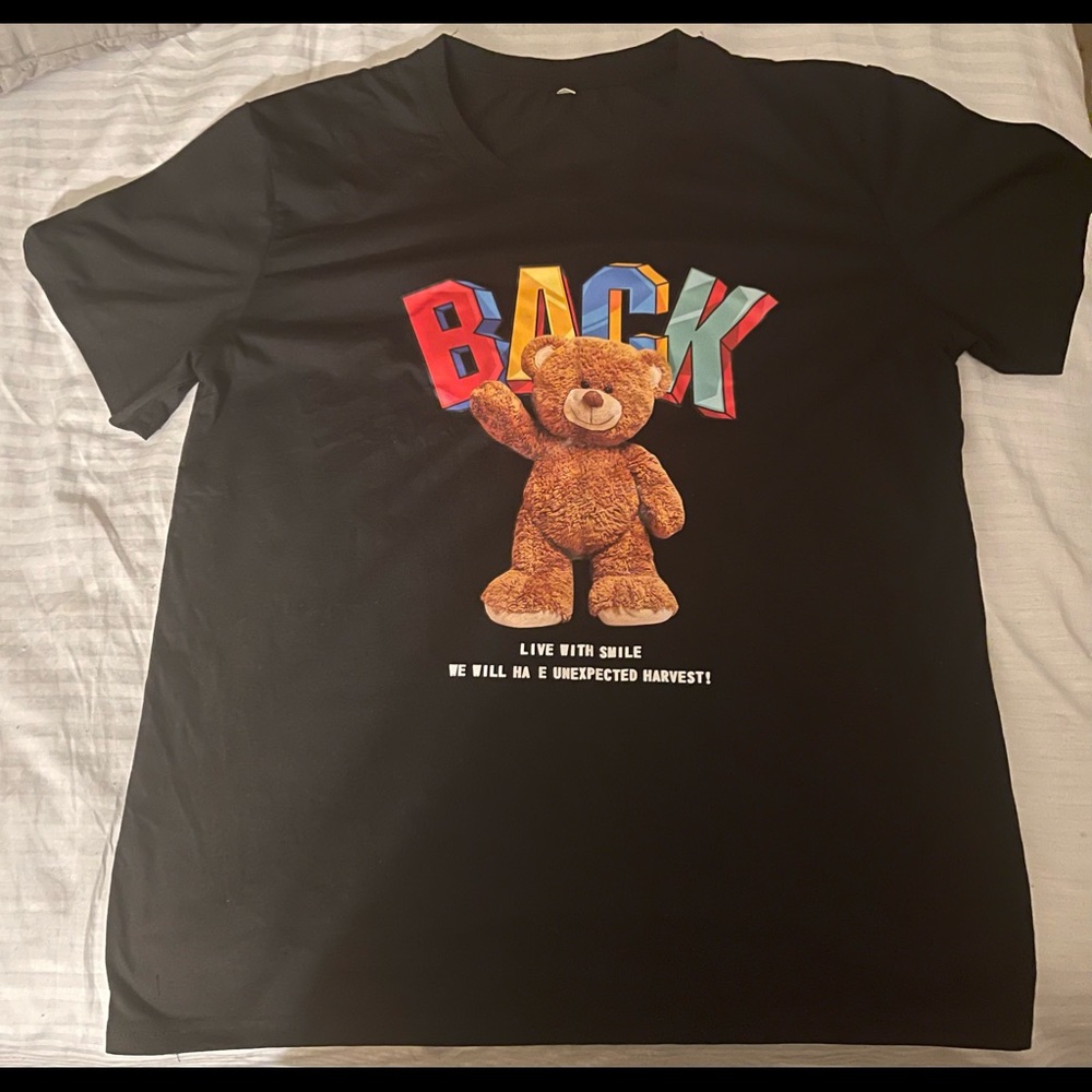 Men Cartoon & Slogan Graphic Tee (worn once)